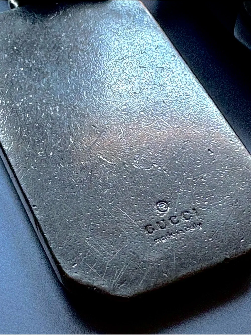 Gucci Silver Metal Key Tag